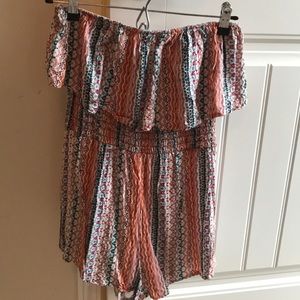 Strapless romper